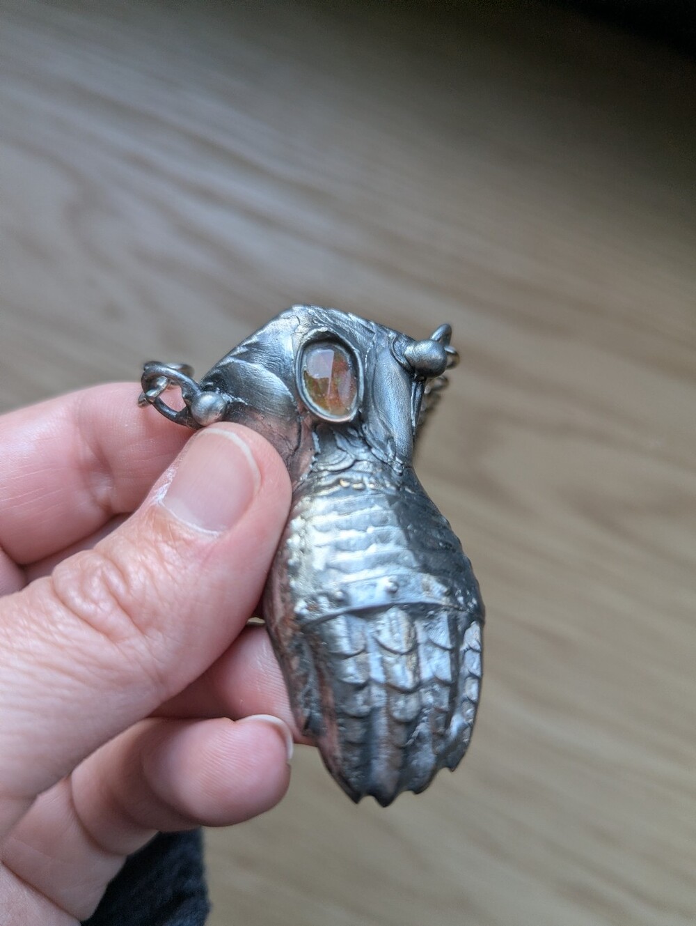 Sorceress And The Stone Black Opal Gauntlet Necklace - Picture 3 of 3